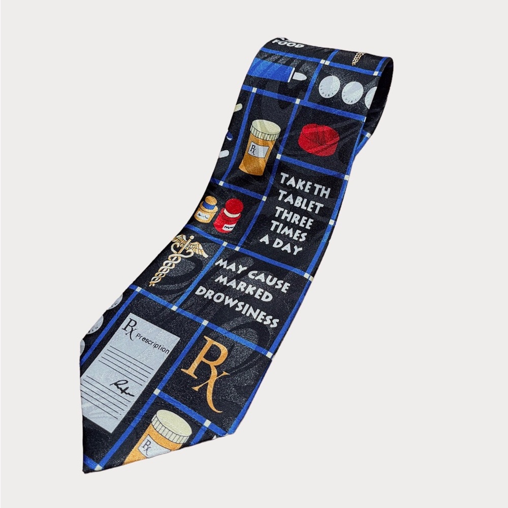 Pharmacy / Doctor prescription/medication necktie by Steven Harris